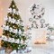5 Pcs Prelit Poinsettia Winter Christmas Garland with Lights Glitter